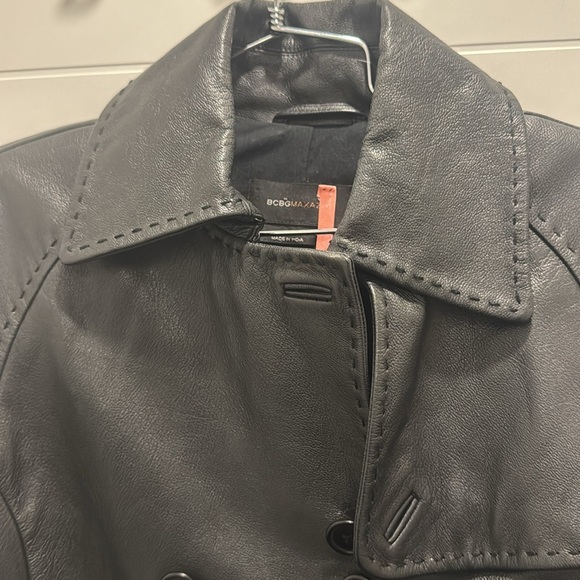 BCBG sample leather trench coat - Picture 4 of 7